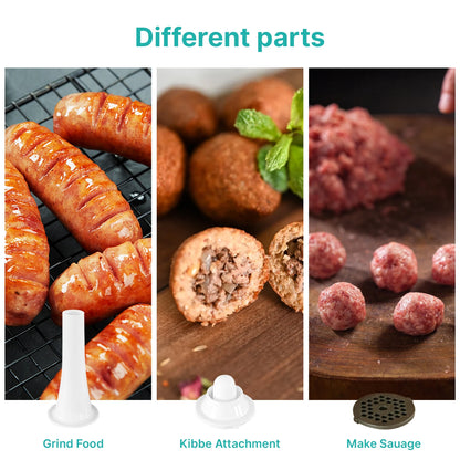 SLIVERS CRIEST Electric Meat Grinder Machine 800W Meat Chopper One Button Operation Food Grade Aluminum Alloy with Sausage