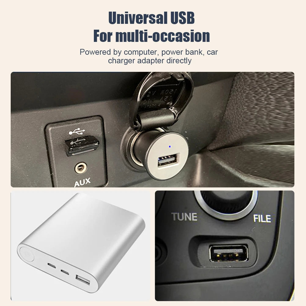 Car Fan 360° Adjustable 1/2/3/4 Head Air Fan Automotive Electric Fan USB/12V/24V Fan 2 Speeds Car Silent Fan for Home Desk Car