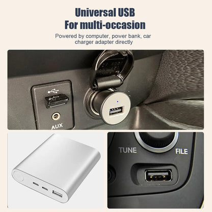 Car Fan 360° Adjustable 1/2/3/4 Head Air Fan Automotive Electric Fan USB/12V/24V Fan 2 Speeds Car Silent Fan for Home Desk Car