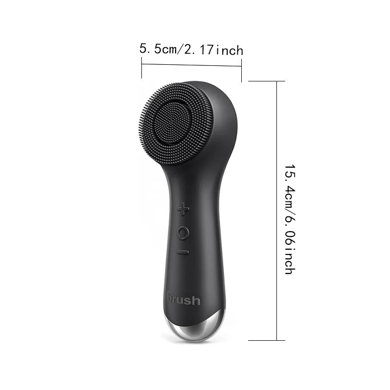 360 ° rotating facial cleaner, silicone facial cleansing brush with dual modes of rotation and vibration, blackhead cleaner