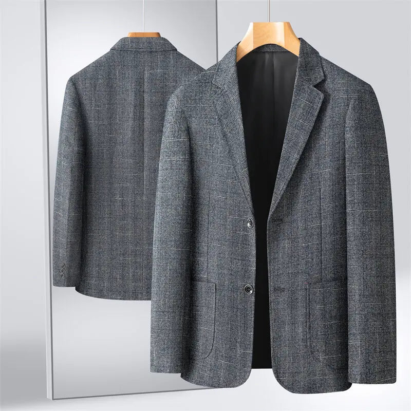 2025 New Business Dinner Gentleman Slim Gentleman Group Dress Fashion Men British Style Dress Best Man Plaid Plaid Plaid Blazer