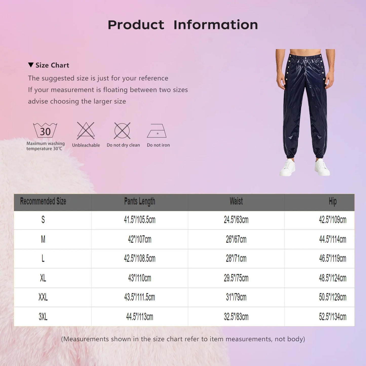 Men Waterproof Diaper Covers Pants Draws /Sides Waist Buttons Jogger Pants Easy Wear Leakproof Adaptive Bottoms for Special Need