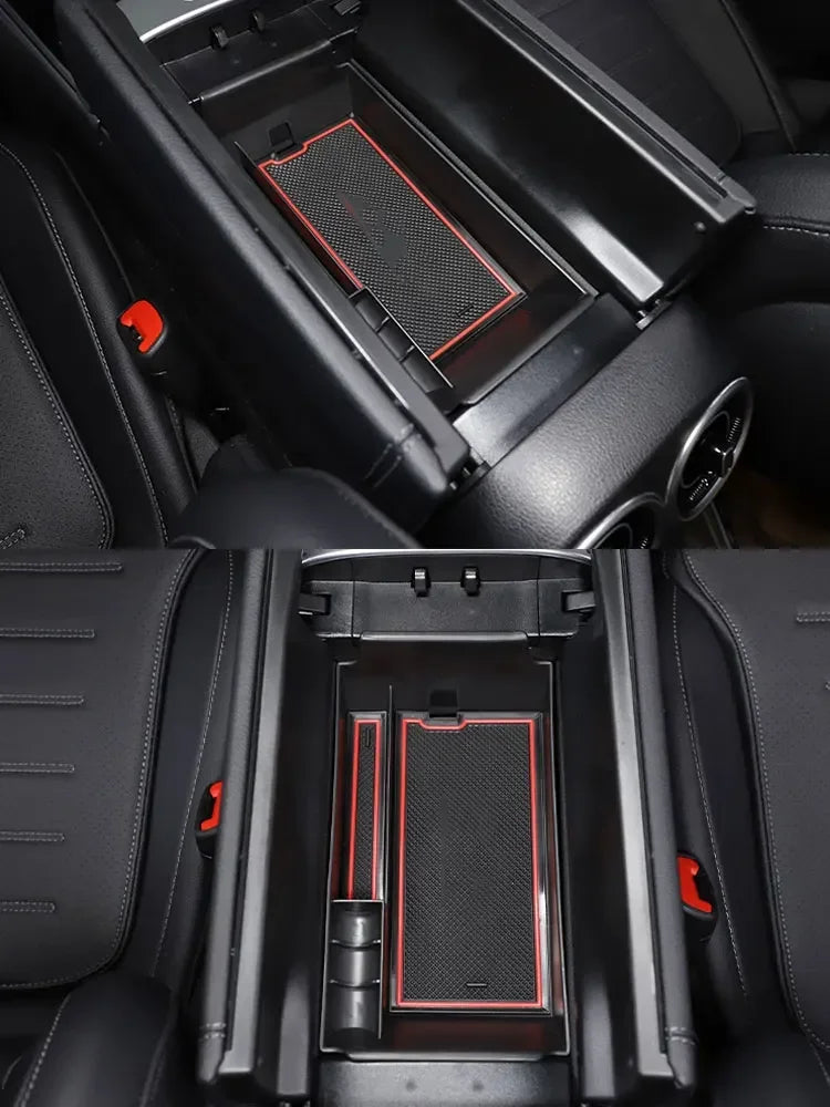 Weizhida For Mercedes Benz C Class W206 2022-2025 ABS Car Central Control Armrest Box Storage Box Cell Phone Box Car Accessories