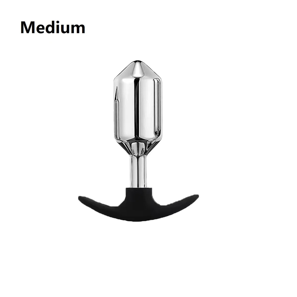 Metal Anal Beads Butt Plug Set Small Medium Large Anal Plug Silicone Base Wearable Sex Toy For Man Woman