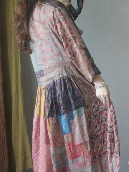 Retro Stylish Loose Linen Dress Women's A-Line Long Skirt Summer New Style Slimming Ethnic Style V-Neck Sleeveless Dress