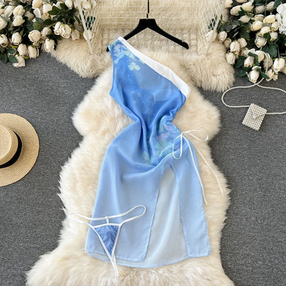 Sexy Lace Strap Jumpsuit Slim Fit Transparent Women's Pajamas Halter Playsuit Erotic Lingerie Catsuit Backless Hollowed Bodysuit