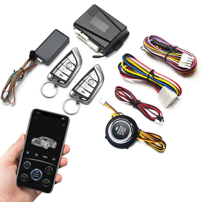 12V Car Remote Starter Start Stop Button Universal Centra lization Anti Theft Engine Lock Alarm System Auto Remote Starter