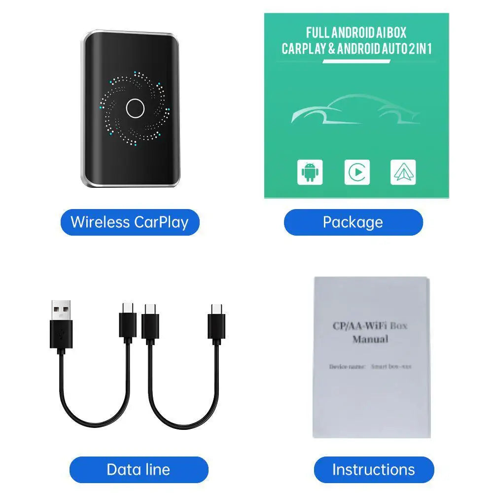 Carplay AI Box Android 13 Wireless Android Auto Smart TV Box For Youtube Netflix Toyota Mazda Hyundai Haval GMC Ford MG VW Kia