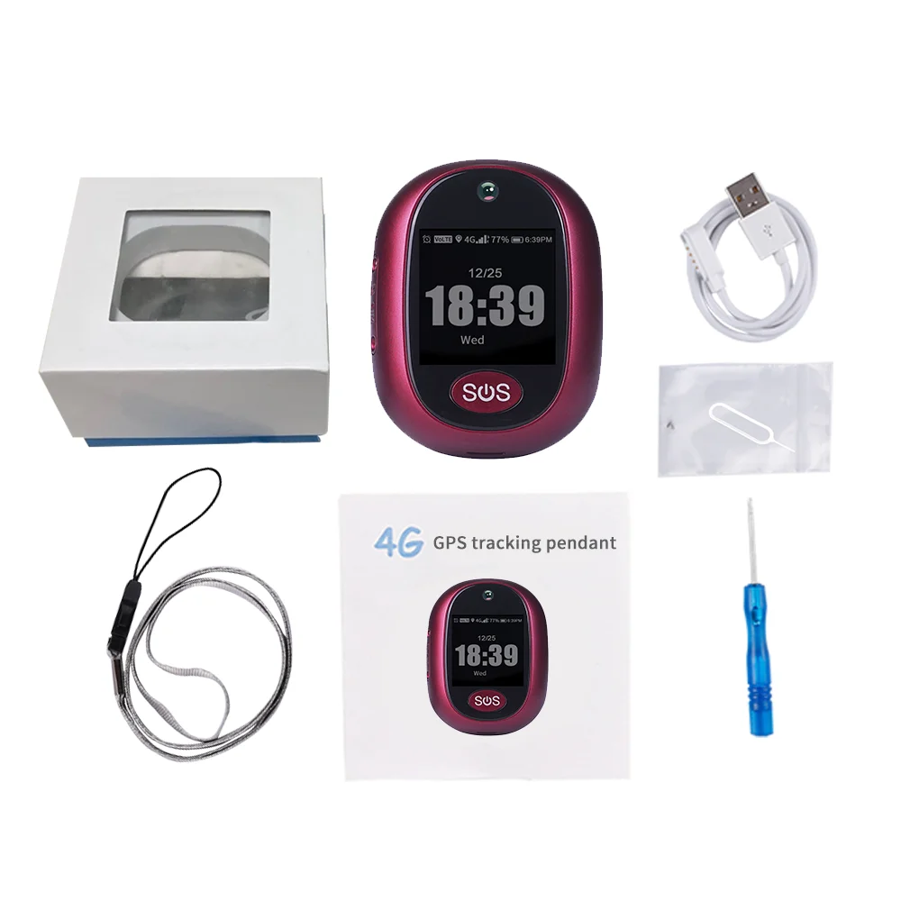 2026 for Elderly 4G GPS Tracking Watch V45 SOS Tracker Device Touch Waterproof IP67 HD Camera Call Health Management Locator