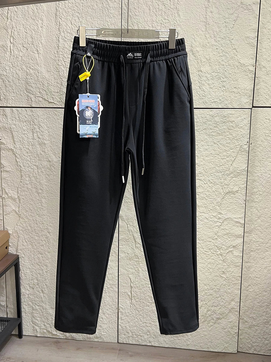 Graphene Heat Reflective down Snow Pants Men's Outdoor Winter Warm Windproof Trousers Long Straight Leg Pants Casual Style