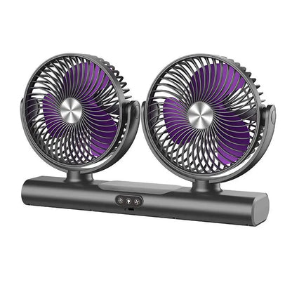 Desktop fan Car vertical hanging Adjustable multi-function double head fan Summer household fan