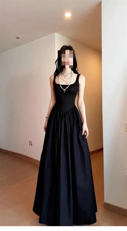 Ele Off-oulder Long Dr Women's Summer New Sle High Waist Design Conceals Flattering Body ape Svel Gown