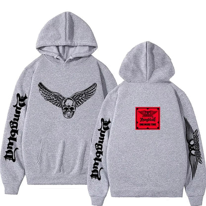 YUNGBLUD Skeleton Graphic Printed Hoodies Men Women Casual Fleece Vintage Sweatshirt Men's Hip Hop Oversized Pullover Streetwear