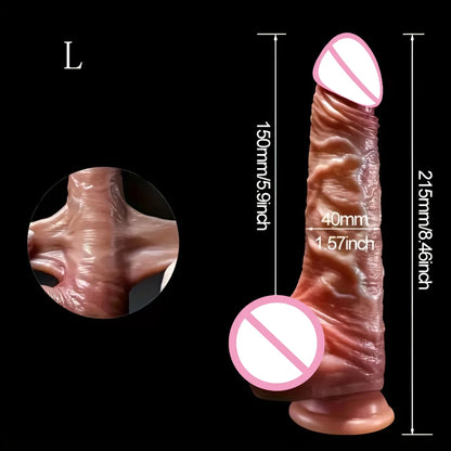 Skin Sliding Foreskin Dildo with Real Testicles strapon Realistic Dildos for Women Men Lesbian Anal Dick Adult Sex Toys Penis 18