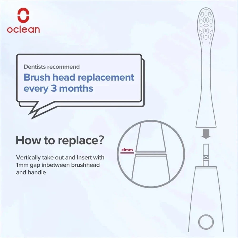 Original Electric Toothbrush Brush Heads Compatible Oclean X pro Elite Flow Z1 X10 E1 Air 2 All Series Smart Sonic Accessorie
