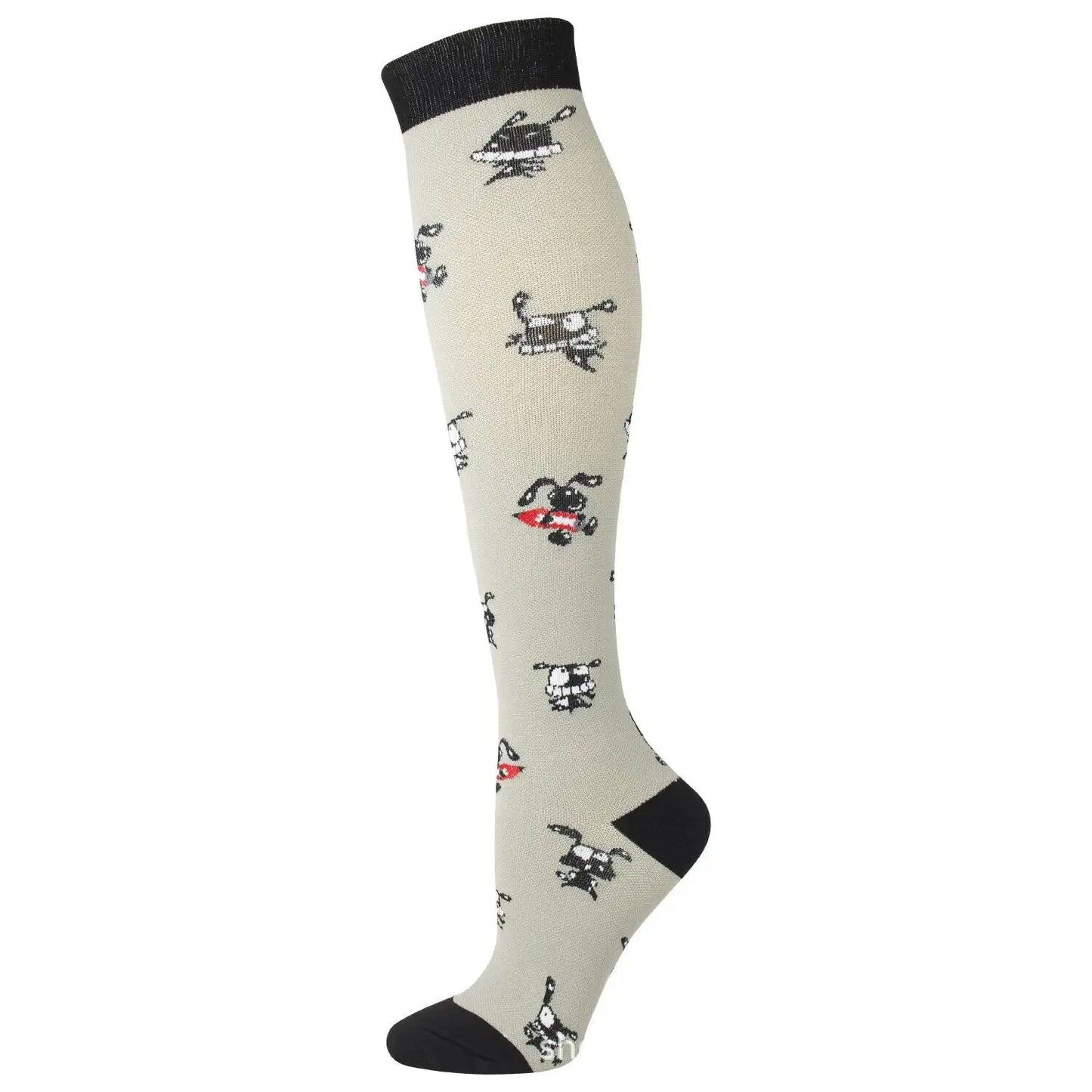 Sport Compression Stockings Funny Pattern Halloween ballon Dot Leg Pressure Running Cycling Multi Color Compress Socks