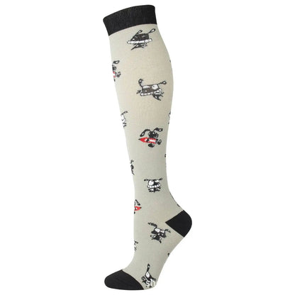 Sport Compression Stockings Funny Pattern Halloween ballon Dot Leg Pressure Running Cycling Multi Color Compress Socks