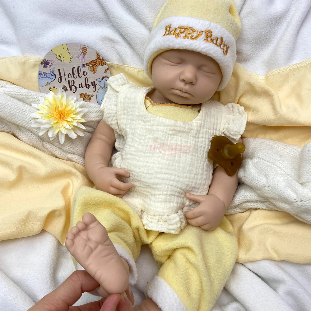 20 Inch Open Mouth Full Silicone Reborn Doll Lifelike Loulou Toy Doll Handmade Art Doll Cute Sleeping Newborn For Collection