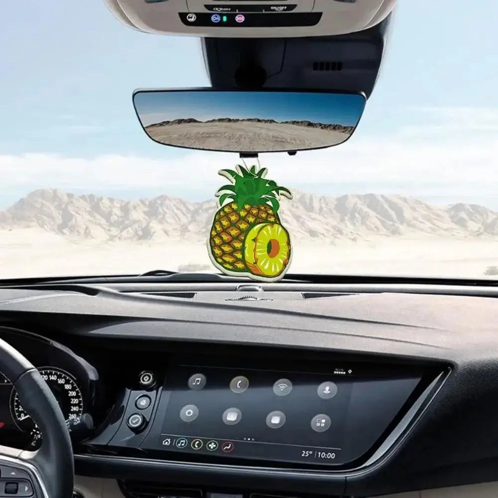 3-80pcs Fruit Car Air Freshener Natural Aromatherapy Tea Paper Hanging Perfume Vanilla Auto Parts Interior