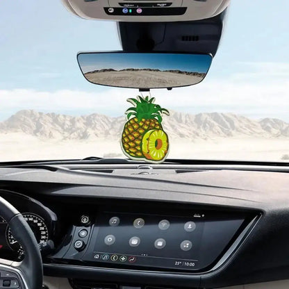 3-80pcs Fruit Car Air Freshener Natural Aromatherapy Tea Paper Hanging Perfume Vanilla Auto Parts Interior