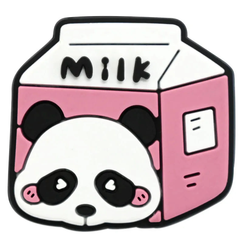 1/20/50/100Pcs Panda Series Shoe Charms Cute animal Shoes Accessories Decoration Clog Sandal Buckle Bithday Holiday Party Gifts