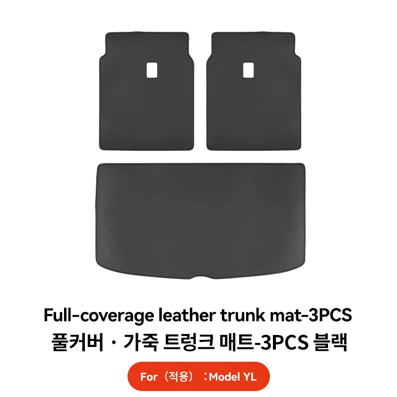 YZ For Tesla Model YL Juniper 2026 Trunk Mat Cover Nappa Leather All Weather Anti-scratch Full Coverage Trunk Liner Accessories