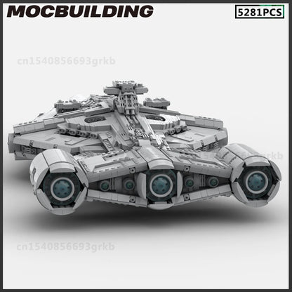 MOC Building Block Space Light Cruiser DIY Brick Model Battleship Starfighter Technology Bricks Collection Toys Xmas Gift