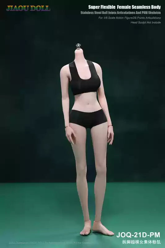 Super Flexible Female Seamless Body Stainless Steel Ball Joints Articulations And Pom Skeleton For 1/6 Scale Action Figure