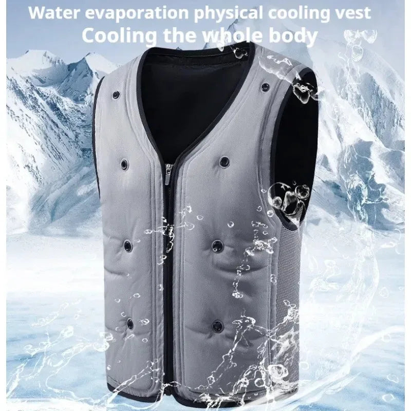 Evaporative Cooling Vest Men Summer High Temperature Work Outdoors Construction Heat Relief Water Injection Cooling Vests Man