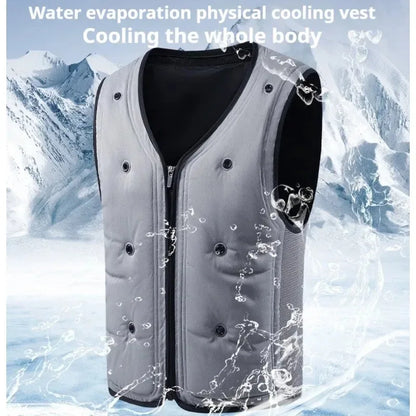 Evaporative Cooling Vest Men Summer High Temperature Work Outdoors Construction Heat Relief Water Injection Cooling Vests Man