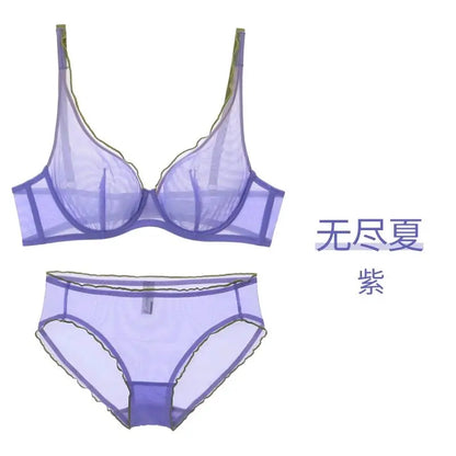 Women Summer Lingerie Set Push Up Bra Comfort Lift Seamless Push Up Bra for Women Full Cup No Underwire Ultra Thin Bra S-2XL Hot