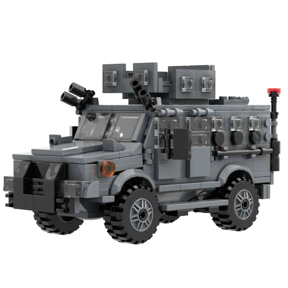 Modern Military MRAP Armored Vehicle Cougar Oshkosh M-ATV Kozak Building Blocks Set Car Tactical Off-Road For Collection 4x4 6x6