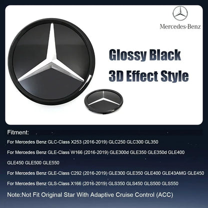 Front Grille LED Star Emblem Light Badge For Mercedes Benz GLC GLE GLS-Class 2016-2019
