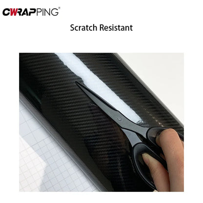 Car Stickers Black Carbon Fiber Vinyl Wrap Film 150*50cm Gloss Carbon Fiber Motorcycle Wrap Waterproof Film for Cars Accessories