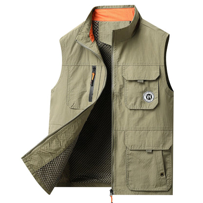 Pure Cotton Multi-pocket Vest, Outdoor Activities, Rock Climbing, Hiking, Camping, Fishing, Mountain Climbing, Traveling,vest