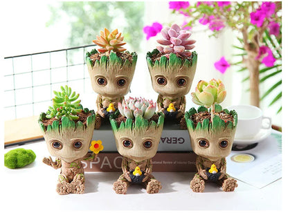 Home Decoration Groot Planter Flower Pots For Indoor Flowers Pot Tree Man Ornaments Anime Figure Statue Art Crafts Kid Men Gifts