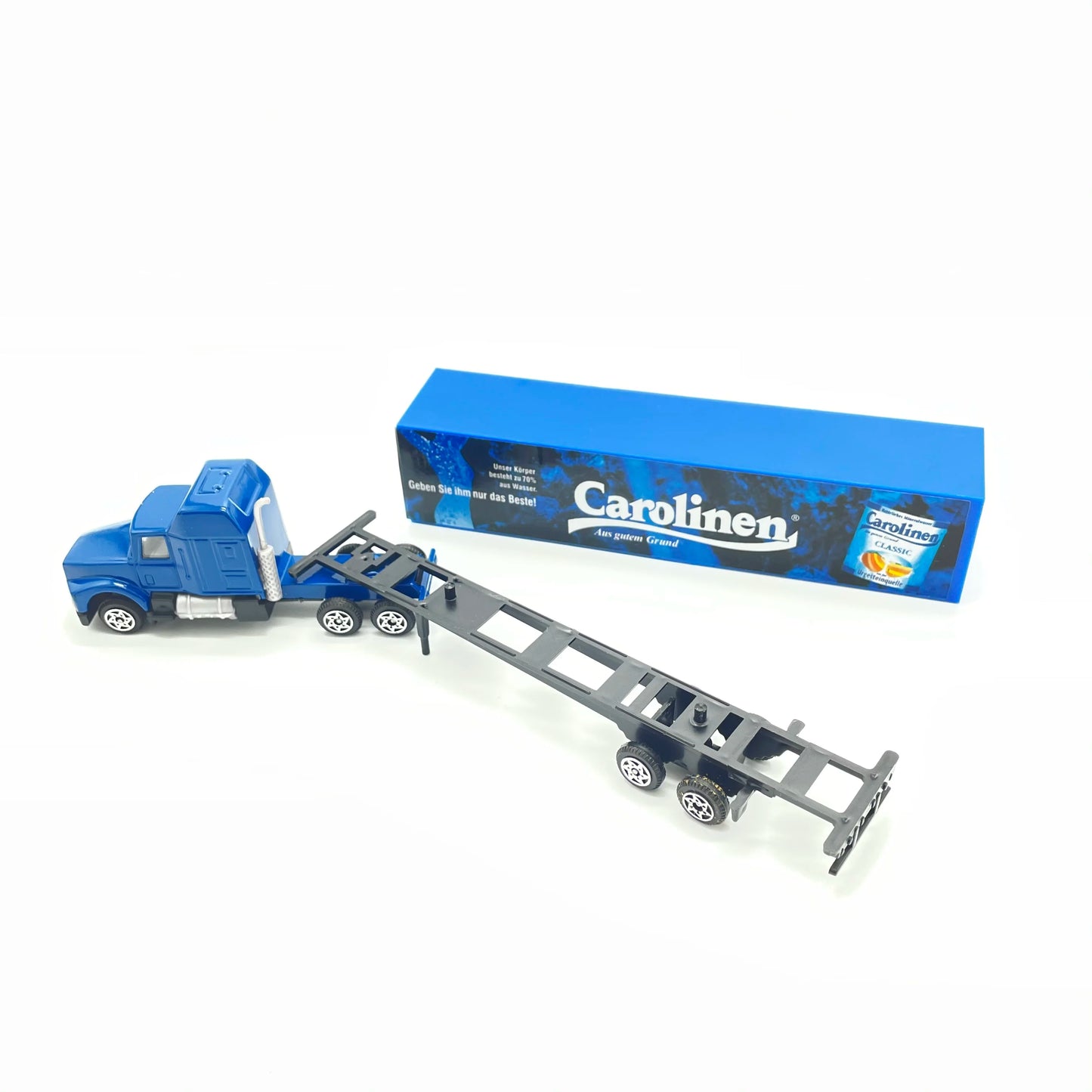 2Pcs HO Scale 1:87 Truck Container Model ABS Trailing Truck Sand Table Scene Layout Vehicle Diorama kits Random Colors
