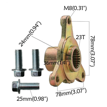 29" Go Kart DIY Drift Trike Rear Axle Kit+4x145/70- 6" Inch Wheel Tyre Rim+ Front Steering Assembly Tie Rod for Quad Buggy