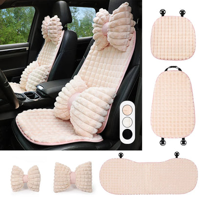 Universal Warm Plush Car Seat Cover Fur Rabbit hair-like Seat Protector Winter Suit for Most Car Cushion Interior Accessories
