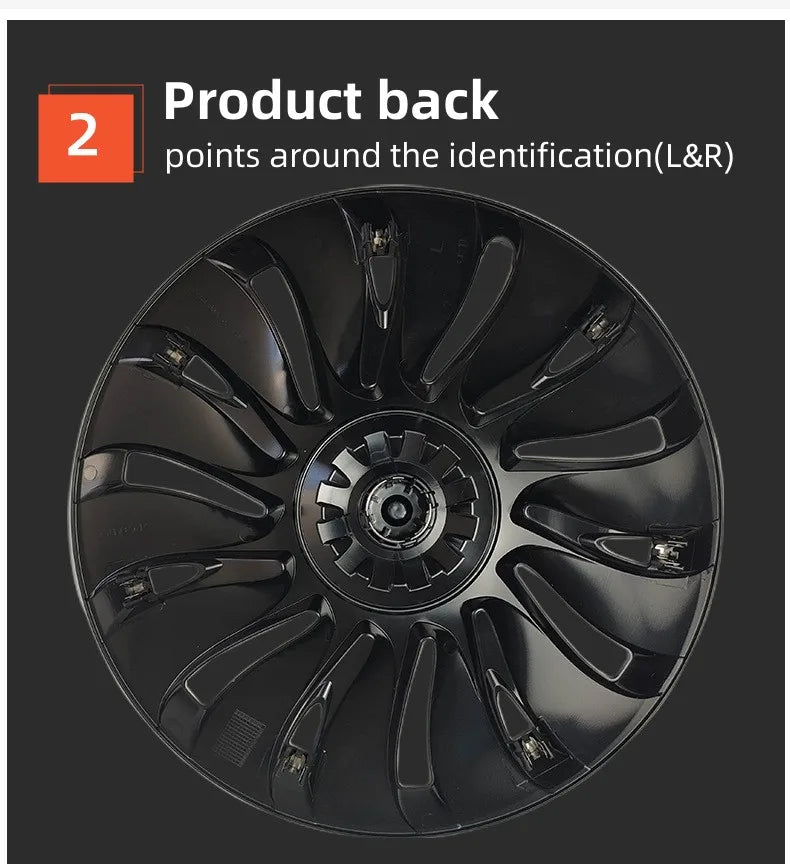4PCS 19 Inch Hub Cap for Tesla Model Y 2024  Performance Replacement Wheel Hubcap Right&Left Wheel Cap Full Rim Cover Accessorie