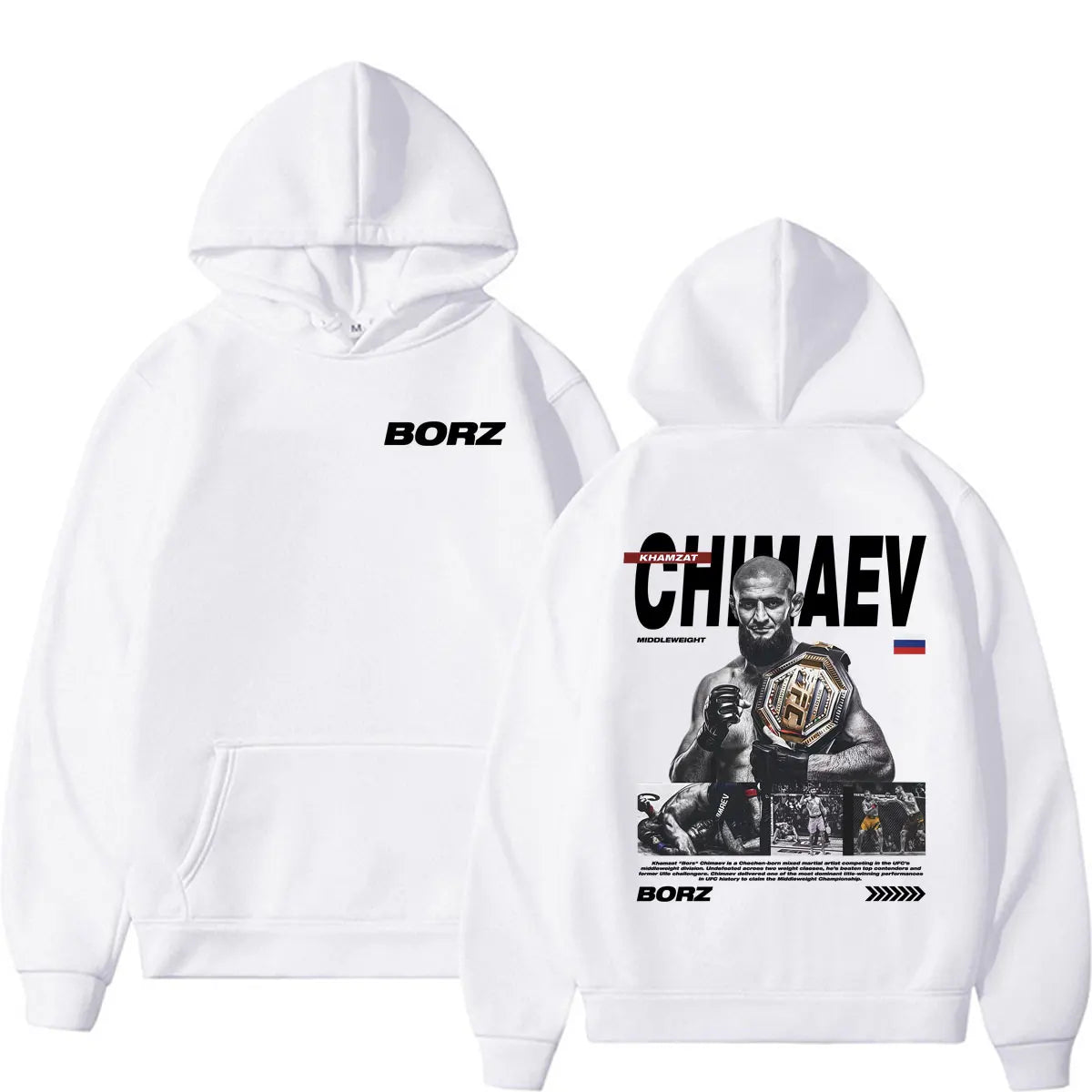 Limited Khamzat Chimaev Borz Logo Hoodies Men Women Casual Fleece Bodywarmer Pullovers Fashion Long Sleeve Sweatshirt Streetwear