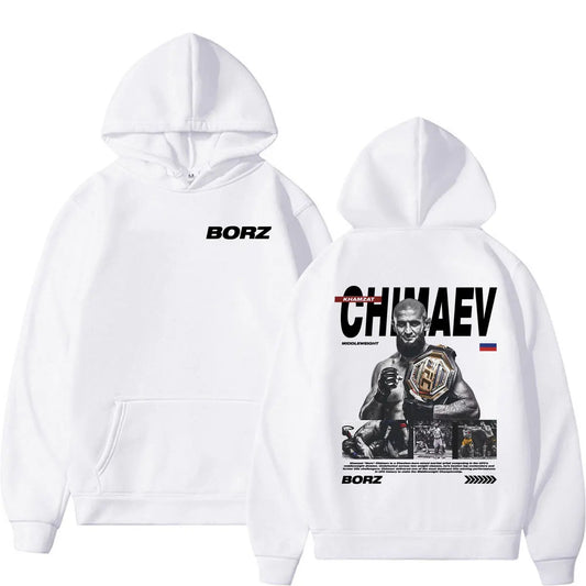 Limited Khamzat Chimaev Borz Logo Hoodies Men Women Casual Fleece Bodywarmer Pullovers Fashion Long Sleeve Sweatshirt Streetwear