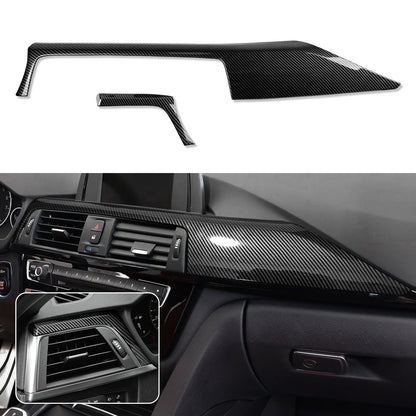Car Center Console Dashboard Gear Shifter Panel For BMW F30 F31 F34 3GT F32 F33 F36 Trim Accessories, Carbon Fiber ABS Sticker