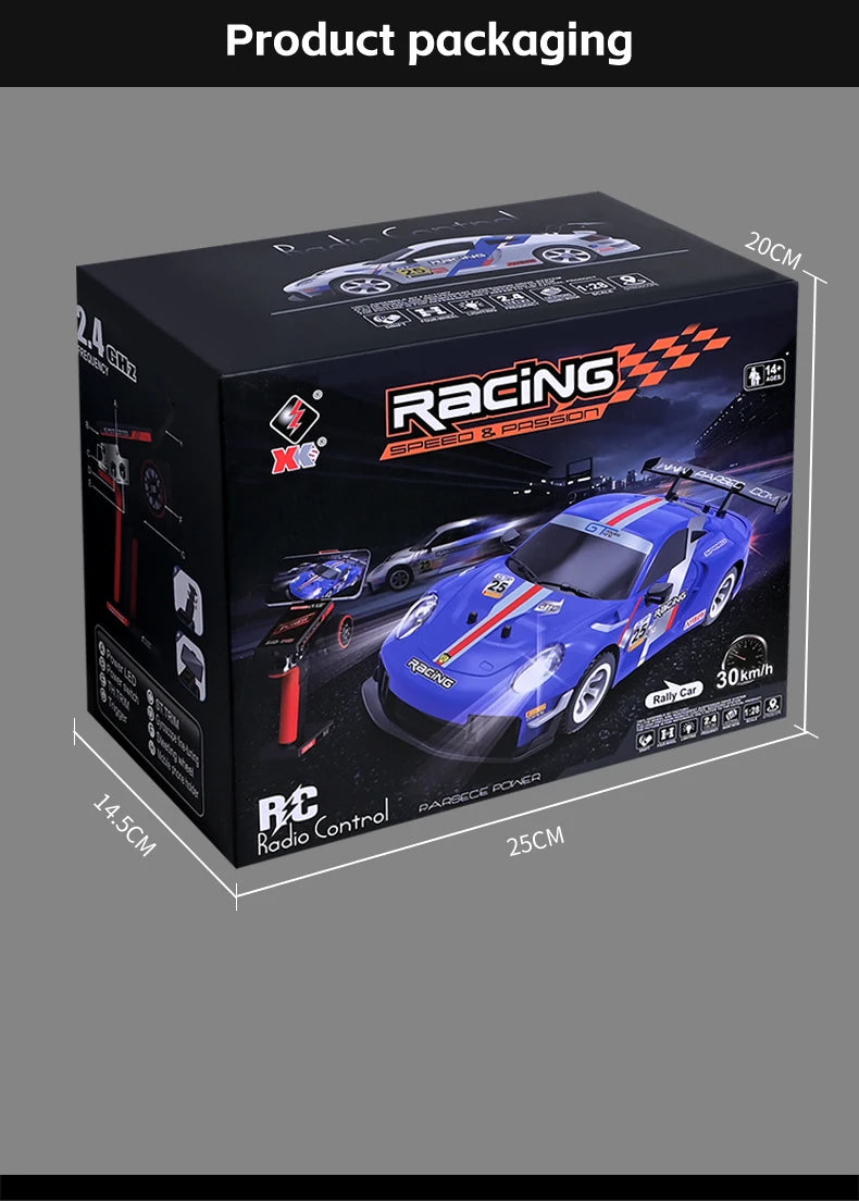 WLtoys 284019-A 284191 1:28 2.4G RC Car With LED Lights 4WD Gyro 30KM/H Remote Control Car Off-Road Drift Vehicle Toys For Kid