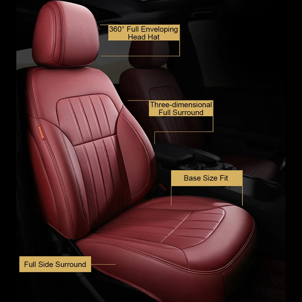 For Jeep Wrangler Unlimited JL 4 Doors 2018 2019 2020 2021 2022 Custom 5-Seat Faux Leather Car Seat Covers Interior Accessories