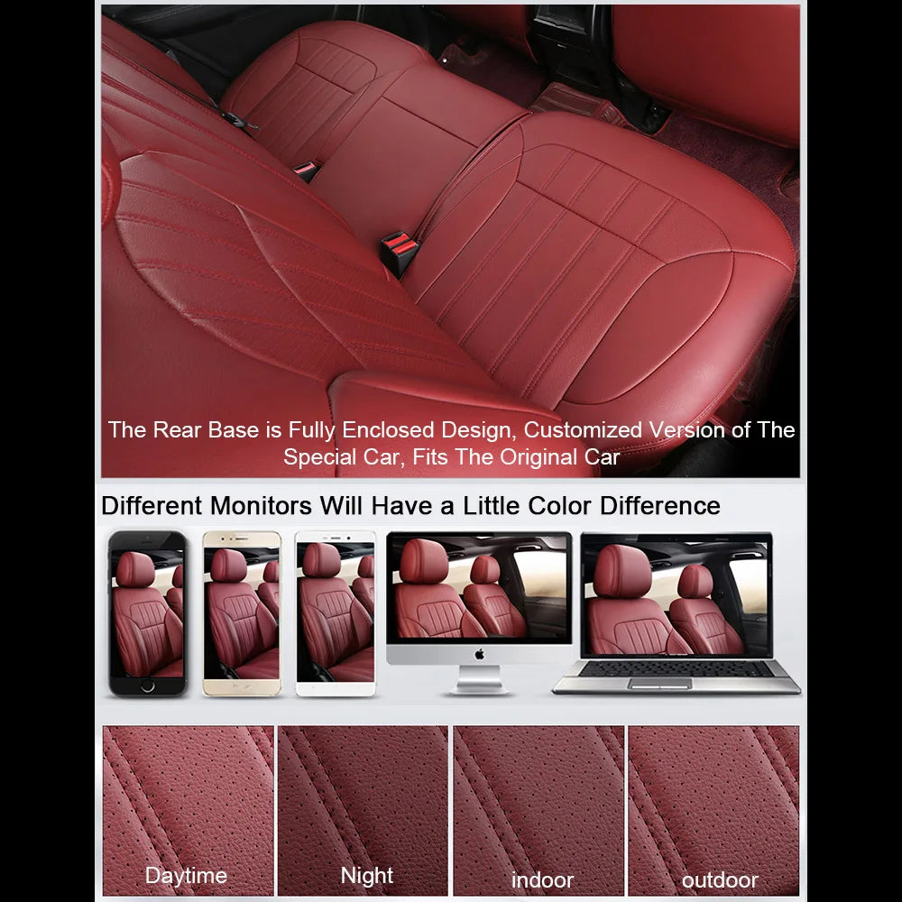 For Honda CRV CR-V IV 2012 2013 2014 2015 2016 Custom Faux Leather Car Seat Covers Full Set Interior Protector Accessories