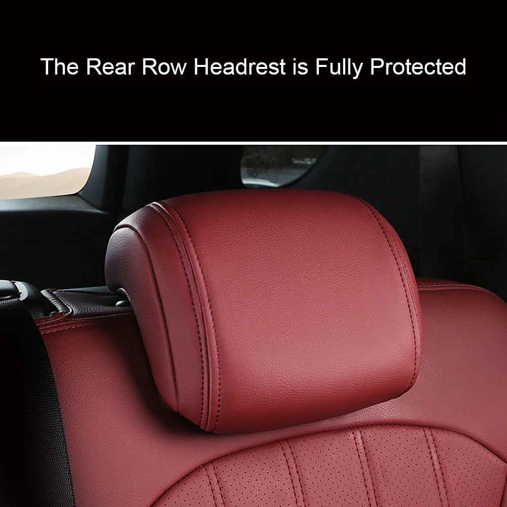 For Mitsubishi Outlander 2021 2022 2023 2024 2025 2026 5 Seats Custom Faux Leather Car Seat Covers Full Set Interior Accessories