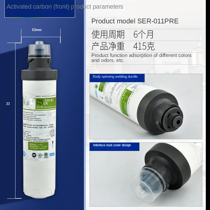 Sooel Roating Water Filter Replacement PP UDF CTO Reverse Osmosis System For Water Purifier Treatment Removal Replacement Filter