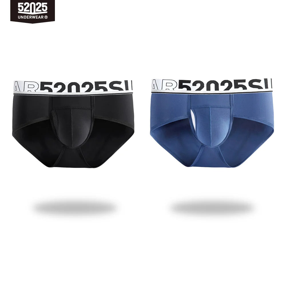 52025 Men's Dual Pouch Briefs – Ultra-Soft Modal, Patented Separation Pouch with Silk Mesh Support and Breathable Comfort