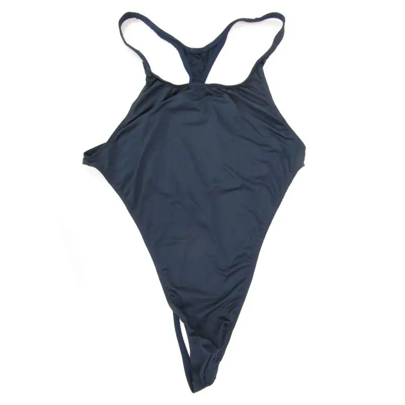 G828B Mens Thong Bodysuit Stretchy High Cut Racer Back Jersey Spandex